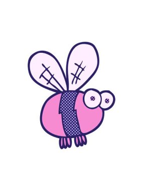 freehand çizilmiş karikatür arısının basınçlı animasyonu