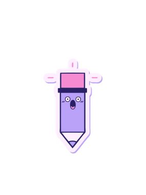 Yanıp sönen radyal çizgiler karikatür kaleminin çıkartmasının canlandırması