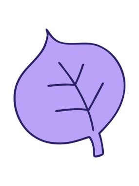 Basit, muhteşem bir yaprağın çizgi filminin hareketli animasyonu