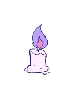 attention grabbing animation of candle cartoon design
