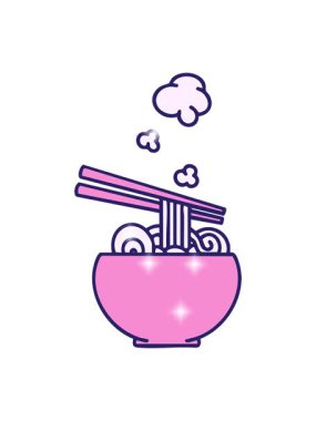 Sim efekti, buharı tüten sıcak bir eriştenin animasyonu.