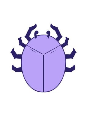 Dev böcek çizgi filminin titreşimli animasyonu