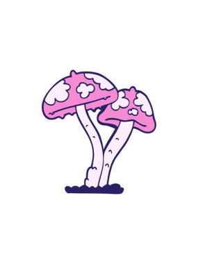 Bir mantarın çiziminin yıldız patlaması etkisi animasyonu