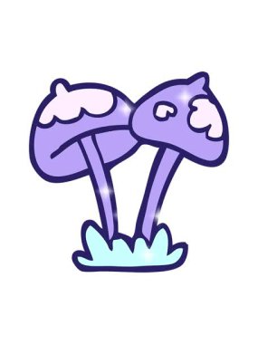 Mantar çizgi filminin parıltı etkisi