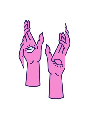 Mistik ellerin bölünen hareket animasyonu