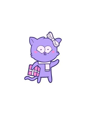 Bir neon kedinin çizgi filminin bölünme etkisi