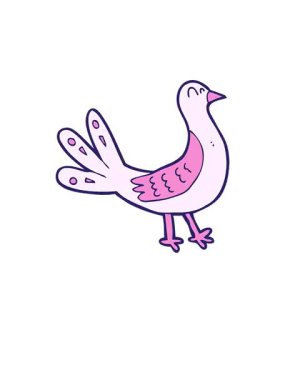 Sevimli kuşun eski çizgi filminin yükselişi ve yüzüşü