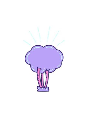 Geleneksel dövme stili ağaç tasarımının dikkat çekici animasyonu