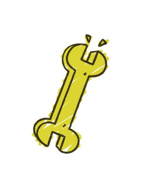 changing color animation of Spanner Chalk Drawing