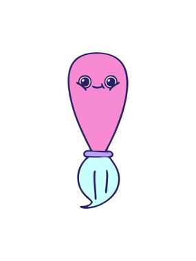 Bir boya fırçasının çizgi filminin ışık efekti