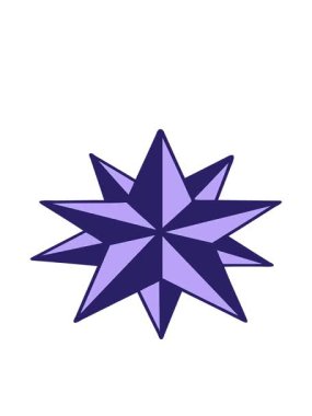 bir yıldız karalaması ikonik dövme görüntüsünün hareketli animasyonu