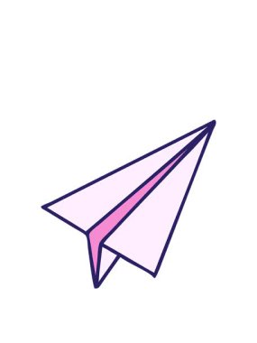 jumping motion animation of cute cartoon of a paper plane