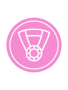 madalya ödüllü dairesel ikon sembolünün dönen hareket animasyonu