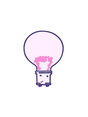 Ampul Tebeşiri Çiziminin radyoaktif parlak animasyonu