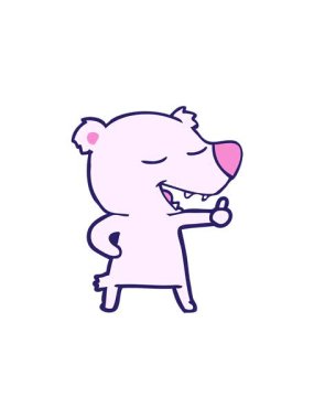 Tatlı bir oyuncak ayının çizgi filminin hareketli animasyonu.