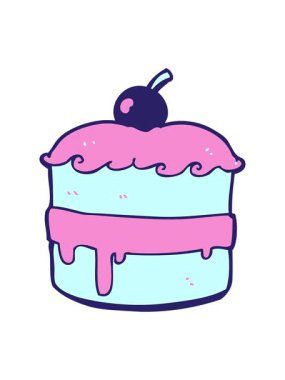 Bir çizgi film pastasının ışık efekti animasyonu