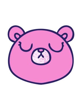 el çizimi çizgi film ayısının pixelize etkisi