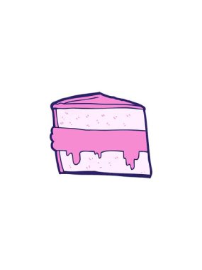 Çizgi film kek tasarımının gösterişli satış animasyonu