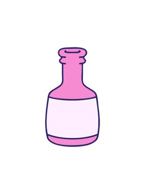 Eski bir bira şişesinin çizgi filminin dönen hareketli animasyonu