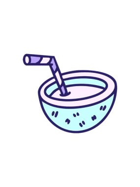 Brezilya Cocoloco Brezilya kokteyl çiziminin radyoaktif parlak animasyonu