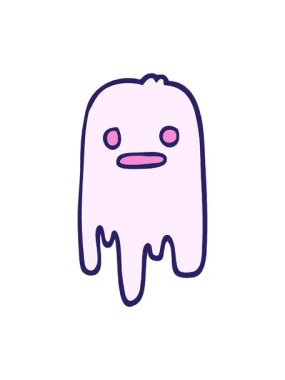 Çizgi roman stili hayalet çizgi filminin animasyonunu renklendir