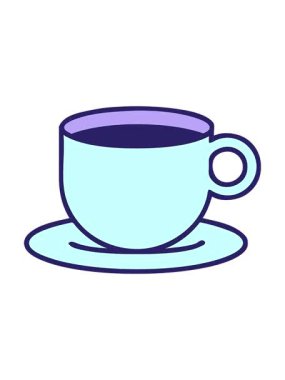 spinning motion animation of tattoo in traditional style of a cup of coffee