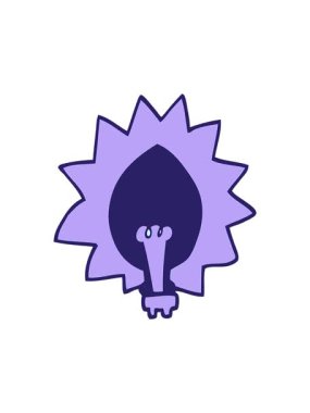 Çizgi film ampulünün animasyonunu salla ve durdur