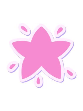 Pikselleştirme efekti parlayan bir çizgi film yıldızı çıkartmasının canlandırması