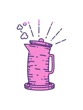 Geleneksel dövme stili kahve sürahisinin animasyonunu canlandırın.