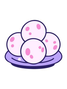 Pao de queijo geleneksel Brezilya peynirli ekmek çizgi filminin hareketli animasyonu