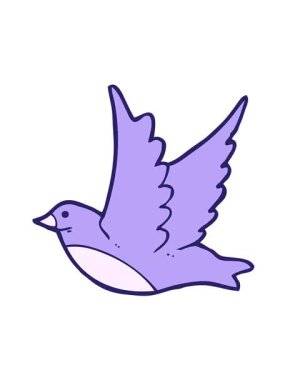 Karikatür uçan kuşun hareketli animasyonu