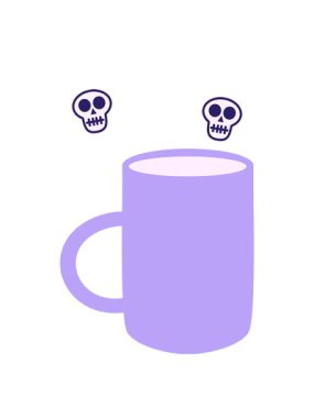 Kahve fincanının kafatası animasyonu