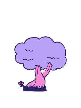 Çizgi film karalama ağacının animasyonunu büyütüyor