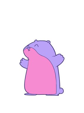 Hamster çizgi filminin animasyonunu genişletiyor.