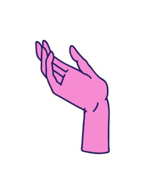 Dikkat, açık el animasyonu.