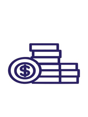 yığılmış para simgesi simgesinin hareketli canlandırması