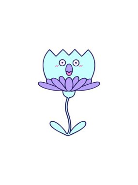 Nilüfer çiçeği çizgi filminin yıldız patlaması etkisi animasyonu