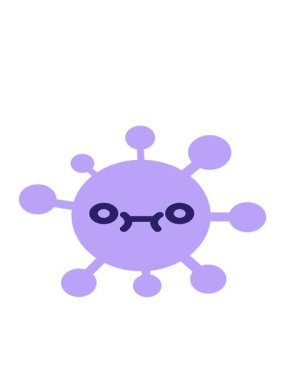 Kafası karışmış boş gözlü virüsün hareketli animasyonu