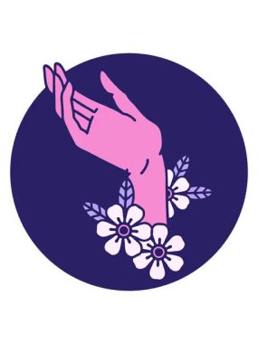 bir el illüstrasyonunun efekt canlandırmasını renklendir