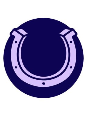 Şanslı at nalı tasarımının neon ışık efekti animasyonu