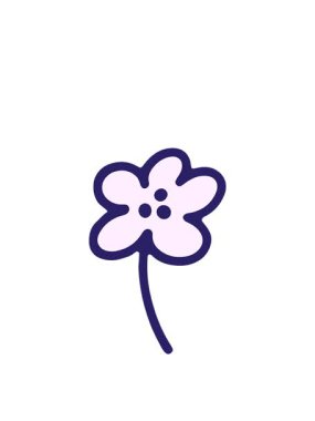 Tatlı çiçeğin zıplama hareketi animasyonu