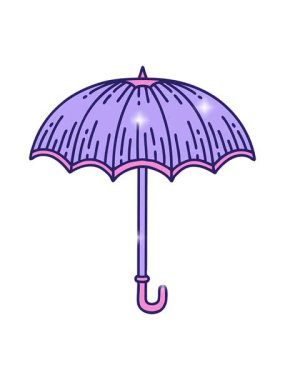 Bir şemsiye karikatürünün simgesel dövme şeklindeki görüntüsünün simge etkisi