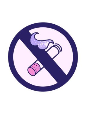 sigara içilmeyen işaretin retro grunge desen çizgi filminin animasyonunu bob ve duraklat