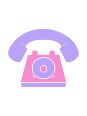 Eski bir telefon simgesinin düz sembolünü salla ve duraklat