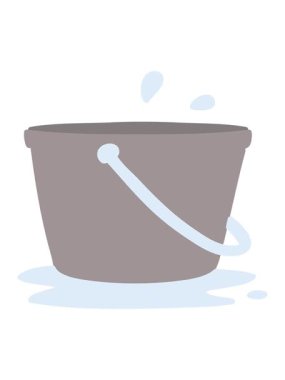 Bir kova suyun parlak ışık efekti