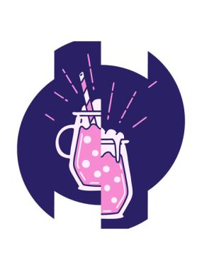 Dövme stili zencefilli biranın bölünen hareketli animasyonu