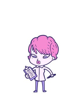 stretching up animation of cartoon character woman