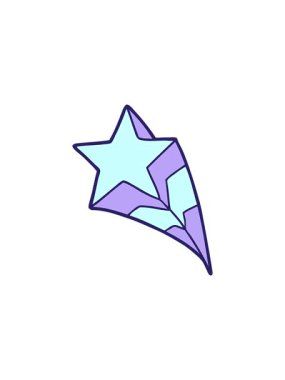 Çizgi film kayan yıldızının satış animasyonu