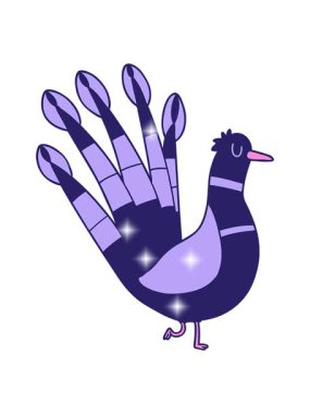 Çizgi film tavus kuşunun ışıltı etkisi