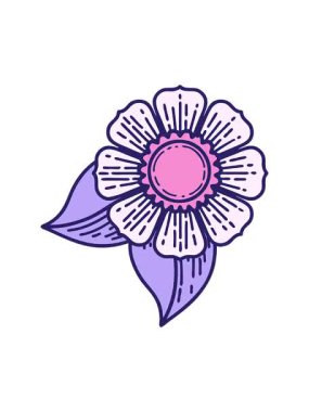 Bir çiçeğin ikonik dövmesinin basınçlı canlandırması